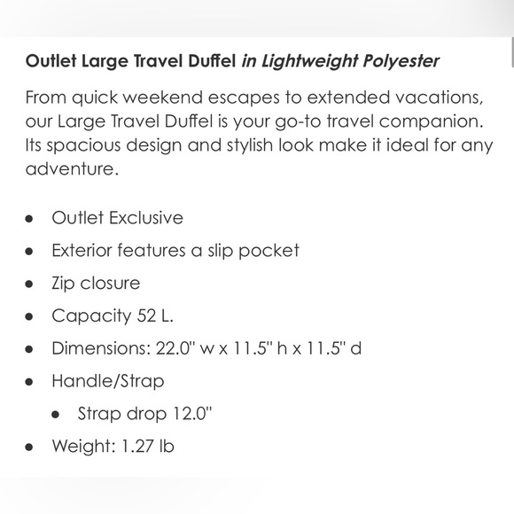 Vera Bradley Outlet Large Travel Duffel Bag  in Lightweight Polyester NWT - Picture 3 of 3